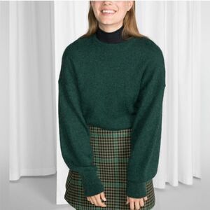 & Other Stories Green Mohair Sweater M Dark Academia Whimsigoth Fairy Grunge